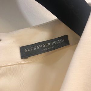 Authentic Alexander McQueen Cream Peplum Blouse